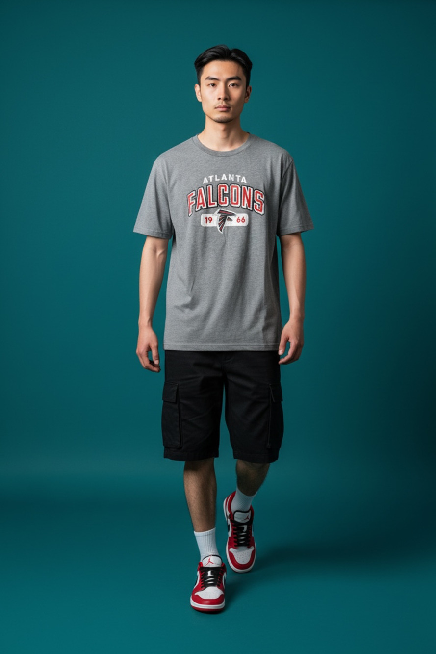 Atlanta Falcons Men's 2XL Gray T-Shirt